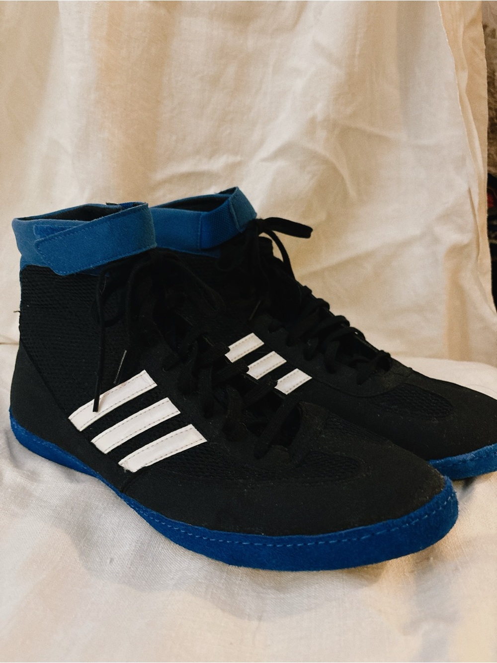 adidas Combat Speed 4 Wrestling Shoes Black Royal Blue Men's Size 10.5 OG 2013